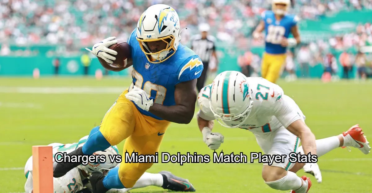 Chargers vs Miami Dolphins Match Player Stats